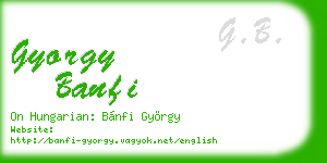 gyorgy banfi business card